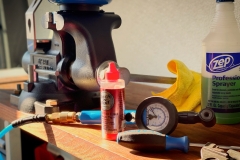 Radius Mobile Bike Shop mid service workbench shot